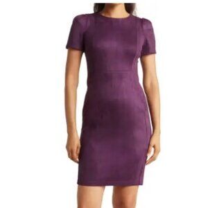 Purple Suede Calvin Klein Sheath Dress